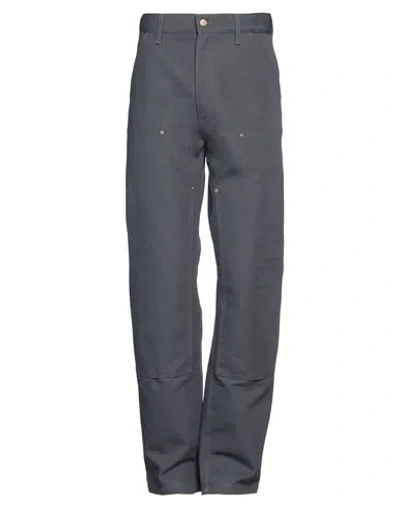 CARHARTT CARHARTT MAN PANTS SLATE BLUE SIZE 32W-34L ORGANIC COTTON