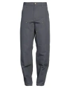 Carhartt Man Pants Slate Blue Size 34w-34l Organic Cotton In Blue