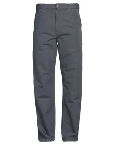 CARHARTT CARHARTT MAN PANTS SLATE BLUE SIZE 33W-34L ORGANIC COTTON