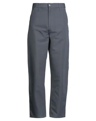 Carhartt Man Pants Slate Blue Size 36w-32l Organic Cotton