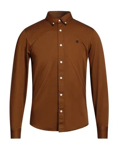 Carhartt Man Shirt Brown Size Xs Cotton In Brown