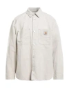 Carhartt Clink Cotton Canvas Button-up Shirt In White