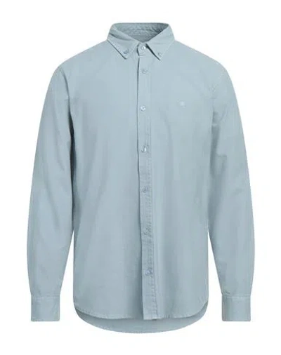 Carhartt Man Shirt Light Blue Size M Cotton In Blue