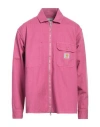 Carhartt Man Shirt Magenta Size L Cotton