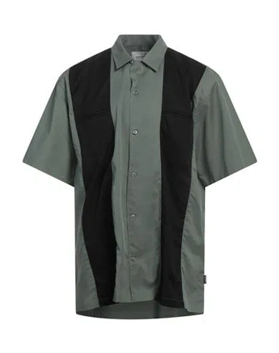 Carhartt Man Shirt Military Green Size S Tencel, Cotton In Gray