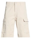 Carhartt Man Shorts & Bermuda Shorts Beige Size 29 Organic Cotton In Neutral