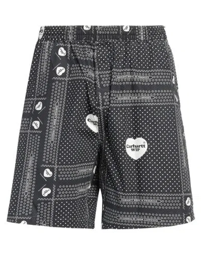 Carhartt Man Shorts & Bermuda Shorts Black Size L Cotton