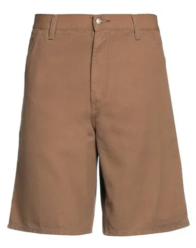 CARHARTT CARHARTT MAN SHORTS & BERMUDA SHORTS CAMEL SIZE 30 ORGANIC COTTON