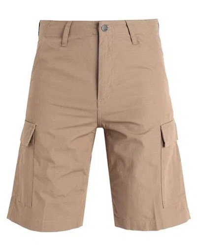 Carhartt Man Shorts & Bermuda Shorts Camel Size 34 Cotton In Beige