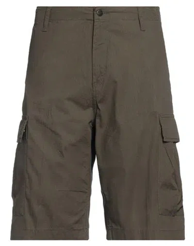 CARHARTT CARHARTT MAN SHORTS & BERMUDA SHORTS DARK GREEN SIZE 33 COTTON