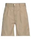 Carhartt Man Shorts & Bermuda Shorts Khaki Size 33 Cotton In Beige