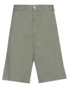 Carhartt Man Shorts & Bermuda Shorts Military Green Size 34 Cotton In Grün