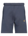 Carhartt Man Shorts & Bermuda Shorts Navy Size Xs Cotton, Polyester In Blue