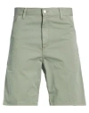 Carhartt Man Shorts & Bermuda Shorts Sage Green Size 31 Cotton