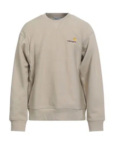 Carhartt Man Sweatshirt Beige Size M Cotton, Polyester, Elastane