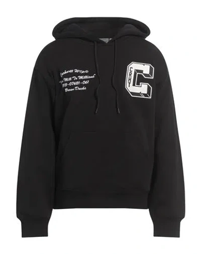 Carhartt Man Sweatshirt Black Size L Cotton, Elastane