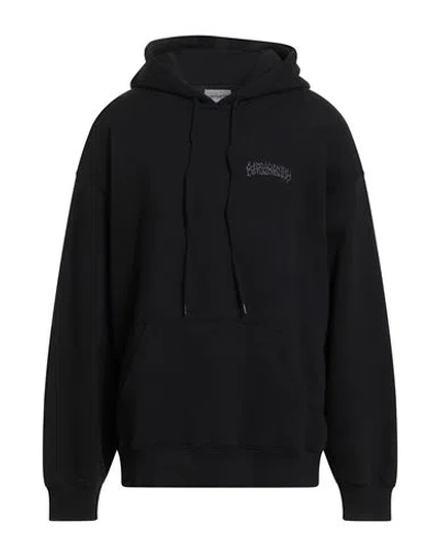 Carhartt Man Sweatshirt Black Size L Cotton, Elastane