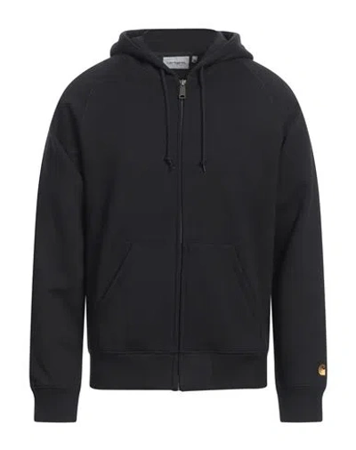 Carhartt Man Sweatshirt Black Size Xxl Cotton, Polyester, Elastane