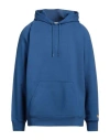 Carhartt Man Sweatshirt Blue Size Xxl Cotton, Polyester, Elastane