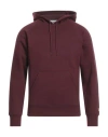 Carhartt Man Sweatshirt Burgundy Size Xl Cotton, Polyester, Elastane In Red