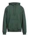 Carhartt Man Sweatshirt Green Size L Cotton, Polyester