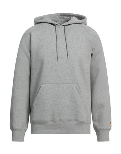Carhartt Hooded Chase Sweatshirt Heather Grey In Gray