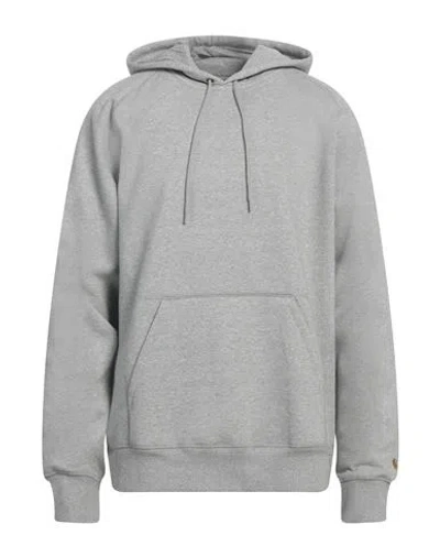Carhartt Hooded Chase Sweatshirt Heather Grey In Gray