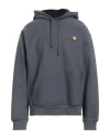 Carhartt Man Sweatshirt Grey Size Xxl Cotton, Polyester
