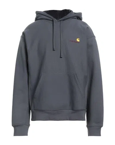 Carhartt Man Sweatshirt Grey Size Xxl Cotton, Polyester In Grey