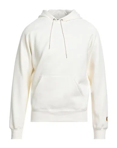Carhartt Man Sweatshirt Ivory Size S Cotton, Polyester