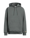 Carhartt Man Sweatshirt Lead Size Xl Cotton, Polyester, Elastane In Gray
