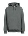 Carhartt Man Sweatshirt Lead Size Xl Cotton, Polyester, Elastane In Grey