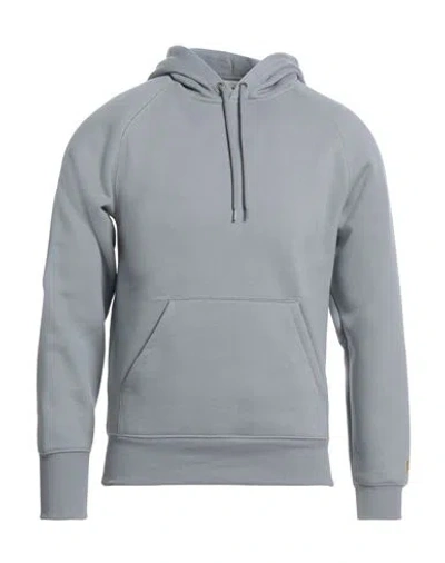 Carhartt Man Sweatshirt Light Blue Size Xs Cotton, Polyester, Elastane