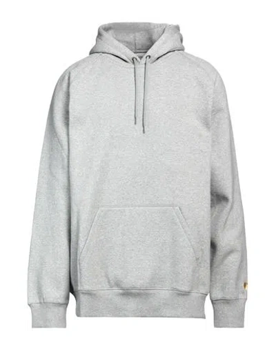 Carhartt Man Sweatshirt Light Grey Size L Cotton, Polyester, Elastane In Grey