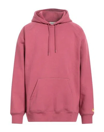 Carhartt Man Sweatshirt Magenta Size Xl Cotton, Polyester, Elastane