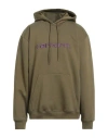 Carhartt Man Sweatshirt Military Green Size Xl Cotton, Polyester, Elastane