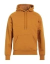 Carhartt Man Sweatshirt Ocher Size S Cotton, Polyester, Elastane In Yellow
