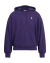 Carhartt Cotton Blend Sweatshirt With Embroidered Frontal Logo In Purple