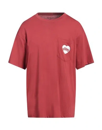 Carhartt Man T-shirt Brick Size Xs Cotton In Multi