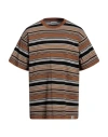 Carhartt Man T-shirt Brown Size Xl Cotton