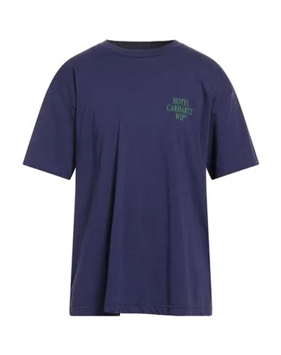 Carhartt Man T-shirt Dark Purple Size Xl Cotton