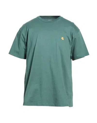 Carhartt Man T-shirt Emerald Green Size L Cotton In Green
