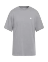 Carhartt Man T-shirt Light Grey Size Xs Organic Cotton In Gray