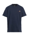 Carhartt Man T-shirt Midnight Blue Size Xl Organic Cotton