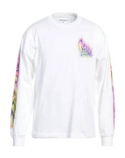 Carhartt Man T-shirt White Size L Organic Cotton