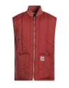 Carhartt Man Vest Rust Size Xl Nylon, Polyester, Elastane In Red