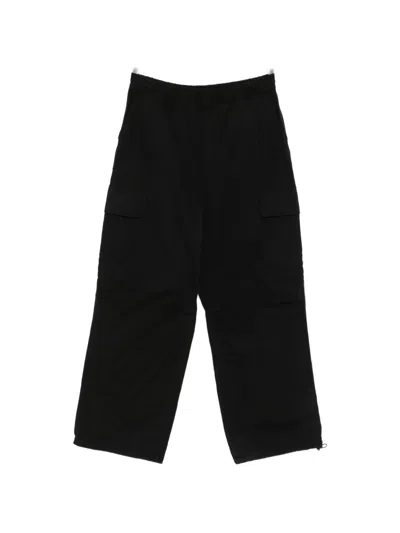 Carhartt Mandler Logo-patch Cargo Pants In Black