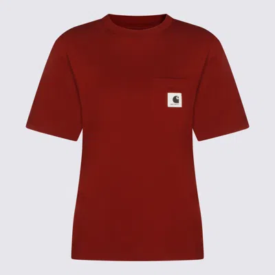 Carhartt Marsala Cotton Pocket T-shirt In Red