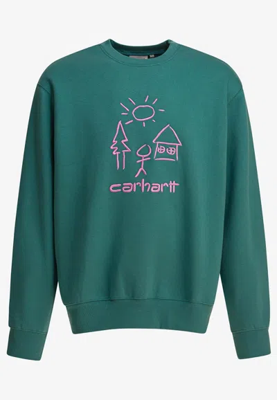 Carhartt Masterpiece Crewneck Sweatshirt In Green