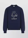 Carhartt Masterpiece Embroidered Crewneck Sweatshirt In Blue
